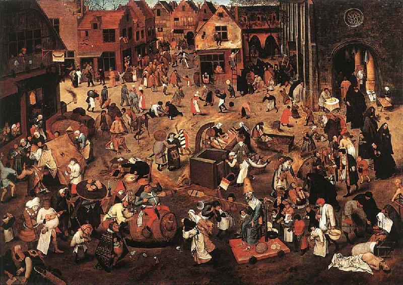 BRUEGHEL, Pieter the Younger Battle of Carnival and Lent f China oil painting art